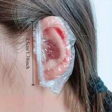 Protetores de ouvido descartáveis transparentes - Protetores de ouvido à prova d'água para banho, coloração de cabelo e uso em salão de beleza