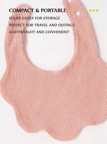 [Custom Product, Personalized Text] 1pc Customized Baby Bib, Adjustable Snap Closure Solid Color Baby Drool Bibs, Soft & Breathable, Highly Absorbent, Custom Embroidered Name, Newborn Gift, Christmas, Halloween, New Year Gift,Delicate Romance,Baby,Customized Baby Bibs