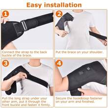 Electric Heated Shoulder Br Ace Heating Pad Therapy Heat Wrap Pa In Rel Ief - Black - View 8