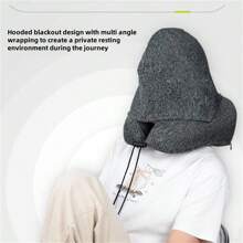 Travel Neck Pillow, Upgraded Airplane Travel Neck Pillow 100% Pure Memory Foam Travel Pillow For Flight Headrest Sleep, Portable Airplane Accessories