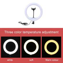 12/14Inch Ring Light With Extendable Tripod Stand, LED Circle Lights With Phone Holder For Live Stream/Makeup/Video, Compatible With All Phones - Multicolor - View 3