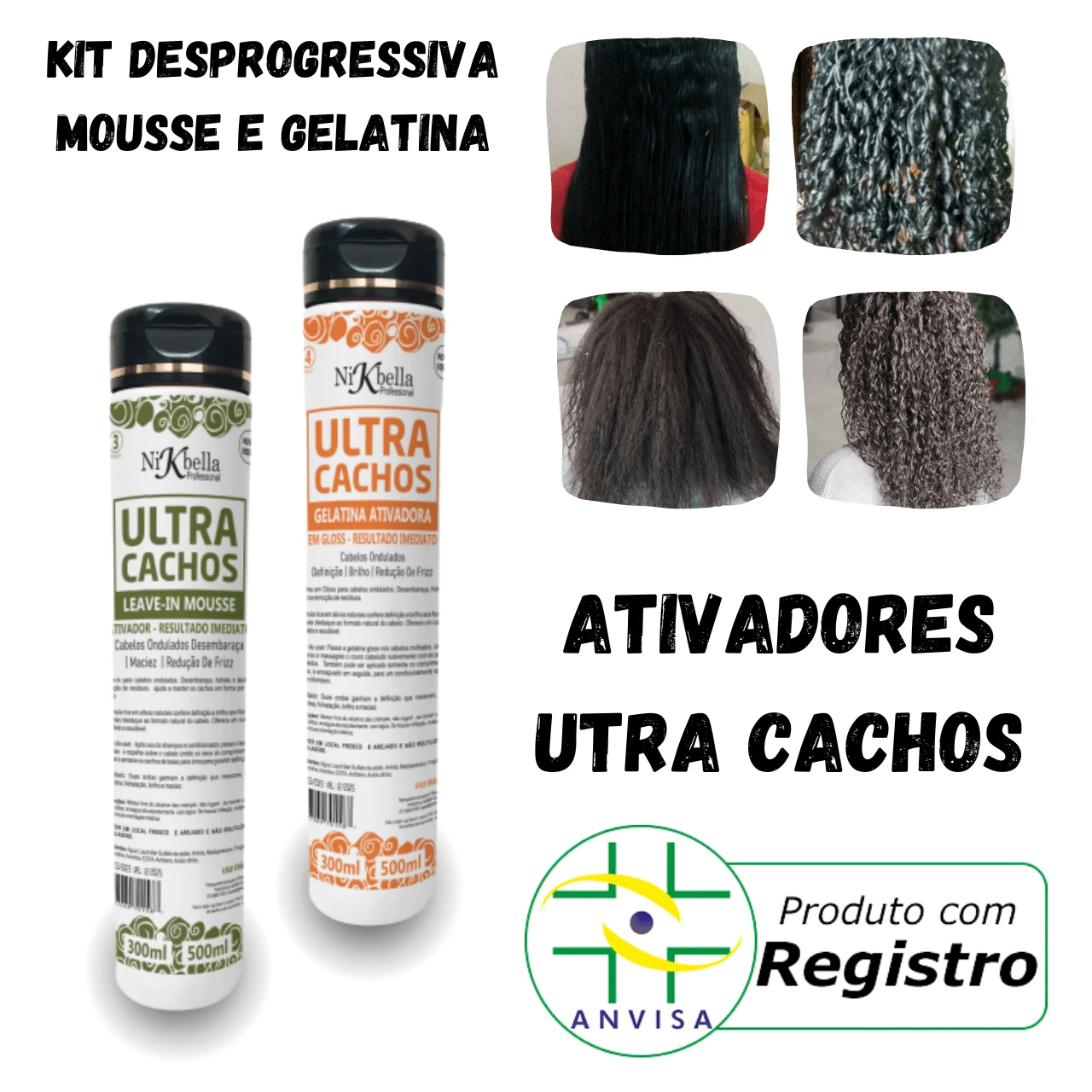 Kit Desprogressiva Ativador Ultra Cachos Instantâneo Transição Capilar - Branco - Visão 1
