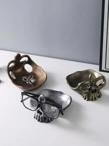 1pc Resin Creative Skull Design Jewelry Organizer, Glasses Holder, Suitable For Home, Holiday, Bedroom, Office Decor, Best Holiday Gift, Gender Reveal Party, Perfect For Birthdays, Weddings, Parties, The Perfect Gift For Colleagues, Friends, And Family, Back To School