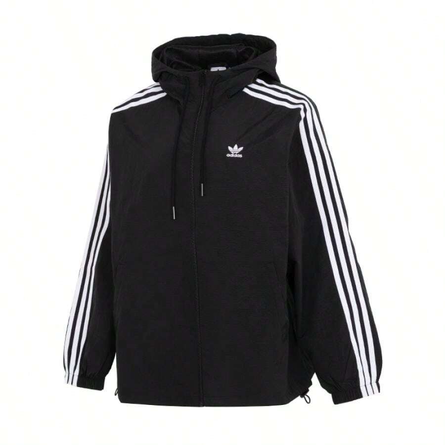 Adidas Originals Women Trefoil Hooded Jacket Sportswear Outdoor Windbreaker Coat IR8095