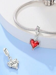 STYFNE 1 pieza Accesorios de vestir de la serie del Día de San Valentín con reina de corazones y picas, carta de póker de corazón, colgante de castillo azul de corazón para manualidades, pequeños regalos diarios para novias y mejores amigas