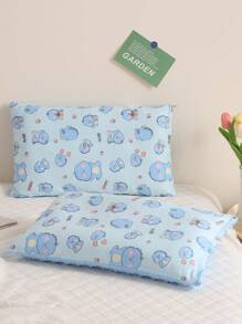 1 Piece Of Detachable Children's Pillow, Cartoon Style Cute Beanie Pillow, Small Animal Print Pillow, Pillow Core + Pillowcase, Suitable For Children's Room, Children's Bed, Available For Kindergarten, Universal For All Seasons, Machine Washable