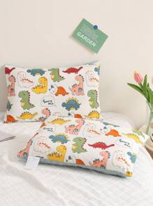 1 Piece Of Detachable Children's Pillow, Cartoon Style Cute Beanie Pillow, Small Animal Print Pillow, Pillow Core + Pillowcase, Suitable For Children's Room, Children's Bed, Available For Kindergarten, Universal For All Seasons, Machine Washable