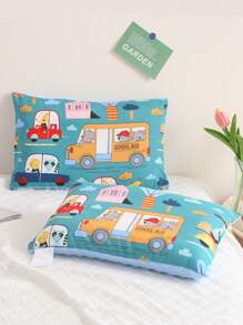 1 Piece Of Detachable Children's Pillow, Cartoon Style Cute Beanie Pillow, Small Animal Print Pillow, Pillow Core + Pillowcase, Suitable For Children's Room, Children's Bed, Available For Kindergarten, Universal For All Seasons, Machine Washable