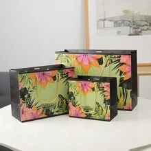 礼品袋 花卉纸袋 带丝带的包装袋 节日礼品 赠礼袋 服装手提袋 - 彩色 - 查看 4