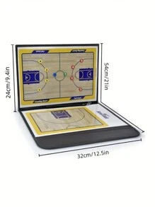 Upgrade Your Basketball Training: Professional Double-Sided Tactic Board With Magnetic Erasable Markers, Great For Coaching, Back To School, Sports Holidays