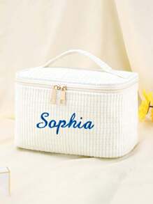 Túi mỹ phẩm thêu tùy chỉnh, Túi mỹ phẩm Monogram, Túi đựng đồ vệ sinh cá nhân du lịch, Túi đựng mỹ phẩm dạng ví, Túi đựng đồ du lịch, Quà tặng phù dâu, Quà tặng ngày lễ tình nhân, Quà tặng cho cô ấy - Xem 8