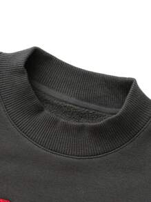 mini bala ملابس علوية كنزة فلانيل دافئة بأكمام طويلة للأولاد والبنات، موديل شتوي دافئ للعام الجديد - رمادي الحديد - مشاهدة 6