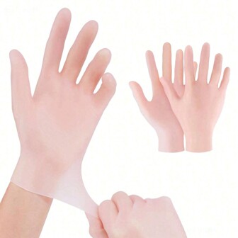1 paar hydraterende handschoenen, zachte siliconen gel, huidherstel, herbruikbaar, geschikt voor handverzorging