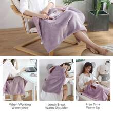 Electric Heated Throw Over Blanket Large Warm Washable Fleece Winter Warming USB - Multicolor - View 3
