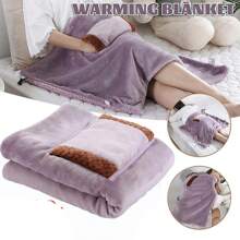Electric Heated Throw Over Blanket Large Warm Washable Fleece Winter Warming USB - Multicolor - View 2