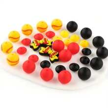 5pcs/15pcs/35pcs/87pcs Silicone Beads, Basketball, Soccer, Baseball, Rugby Designs, DIY Jewelry Making, Handicrafts And Sewing Supplies, Multi-Color, Decorative Beads For Arts And Crafts - Ball Sports Silicone Bead Set - View 5