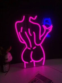 1 件 LED 霓虹灯性感美女多色装饰标志灯，适用于酒吧、夜总会、俱乐部、房间装饰 - 彩色 - 查看 7