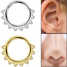 16G鼻中隔环，低过敏性316L不锈钢材质，适用于鼻中隔/鼻梁/耳骨，男女皆宜 - 不銹鋼身體穿孔首飾 - 查看 6