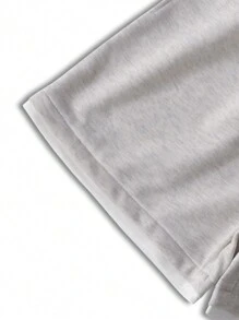 Men's Beach Casual Printed Sports Shorts With 2 In 1 Design - Grey - View 6