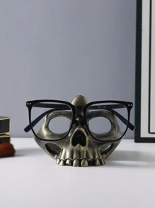 1pc Resin Creative Skull Design Jewelry Organizer, Glasses Holder, Suitable For Home, Holiday, Bedroom, Office Decor, Best Holiday Gift, Gender Reveal Party, Perfect For Birthdays, Weddings, Parties, The Perfect Gift For Colleagues, Friends, And Family, Back To School