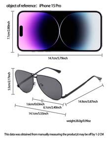 1 副男士复古休闲眼镜，适合日常佩戴和街头摄影 - 彩色 - 查看 5