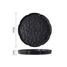 Minimalist Creative Black & White Steak Ceramic Plate, High Aesthetic Ceramic Dish For Home And Restaurant Use - Black and White - View 3