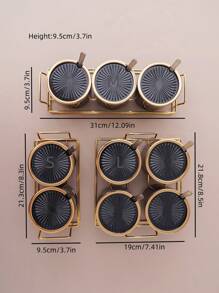 1 set de tarros para especias, sal y glutamato monosódico, ideal para bodas, cumpleaños, graduaciones, fiestas y días festivos