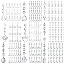 30 قطعة من الأعمدة البلورية الأكريليكية الجليدية، ديكورات شتوية على شكل أشجار، زخارف بلورية معلقة، لأجراس الإنارة، ديكورات الزهور، لديكور المنزل والغرفة والمكتب، لديكور الزفاف والنوافذ والمنزل في أعياد الحب والسنة الجديدة والفصح وعيد الأم وعيد الميلاد