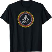 Ripple Junction X ATARI Vintage Distressed Logo Printed T-Shirt - Black - View 1