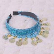 1 Stück Bohemian Stil Strass Kopfkette - Vintage Perlen Stirnband für Frauen, geeignet für Partys, Bühnenauftritte, Bauchtanz, Tanzkopfschmuck