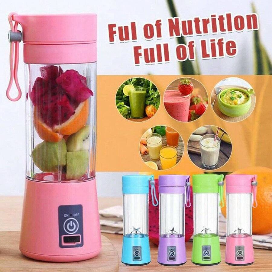 Portable Fruit Blender, Mini Blender Portable USB Rechargeable 380ml