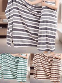 1 Set Of Large Bath Towel, Rectangular Towel, Super Absorbent, No Shedding, Soft And Breathable, Color Stripe Pattern, Multiple Colors To Choose From, Ultra-Fine Fiber Coral Fleece Material, Can Be Wrapped In Bath Towel, Essential For Bathing, Hot Springs, Bathroom, Bathing, Swimming, Bathroom, Swimming Pool, Bathroom Towel, Women Valentine Gift Birthday Boyfriend Girlfriend Home Bathroom Decor Summer Shower Towels For Beaty Salon, Hotel Sports,Home Essentials, Towel, Skin Care Bath Towel Sheet