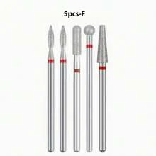5pcs Diamond Nail Drill Bit Set Milling Cutter For Manicure Cuticle Bits Electric Files Dead Skin Remove Tolls Accessories - Multicolor - View 8
