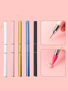 5D DIY Diamond Painting Double-Ended Drill Pen, Convenient And Quick To Pick Up, Available In Various Colors Metal Double-Headed Diamond Pick-Up Pen, Stainless Steel Material, DIY Crystal Embroidery Mosaic Handicraft Jewelry Tool Pen, Exquisite Nail Art Crystal Jewelry Picking Tool Accessory