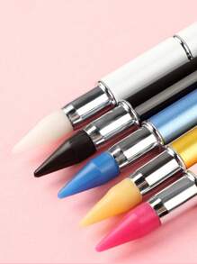 5D DIY Diamond Painting Double-Ended Drill Pen, Convenient And Quick To Pick Up, Available In Various Colors Metal Double-Headed Diamond Pick-Up Pen, Stainless Steel Material, DIY Crystal Embroidery Mosaic Handicraft Jewelry Tool Pen, Exquisite Nail Art Crystal Jewelry Picking Tool Accessory