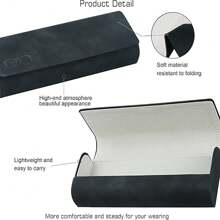 PU Hard Shell Myopia Glasses Case, Magnetic Closure Desktop Eyeglasses Storage Box, Minimalist Glasses Organizer, Protective Container For Home, Office, Travel, Back To School, 26 Alphabet Pattern