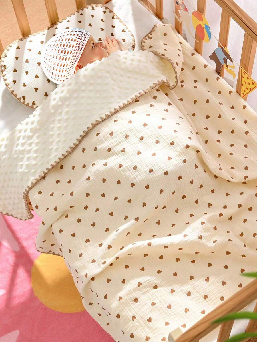 1 Stück Baby Decke, unisex Kleinkind Weiche Decke mit gepunktetem Muster und beruhigenden erhabenen Punkten, geeignet für Säuglinge, Neugeborene, Kinderwagen