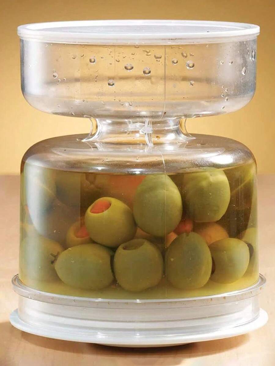 1 pieza Frasco para encurtidos seco y húmedo, frasco de agua con filtro automático, frasco para encurtidos, contenedor de separación de jugo y alimentos, recipiente sellado para conservación de alimentos