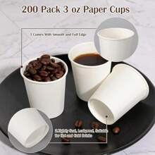 100PCS Disposable White Paper Cup Mini Tasting Cup Compressed Coffee Mouthwash Supermarket Restaurant Coffee Shop Bathroom Hotel - White - View 6