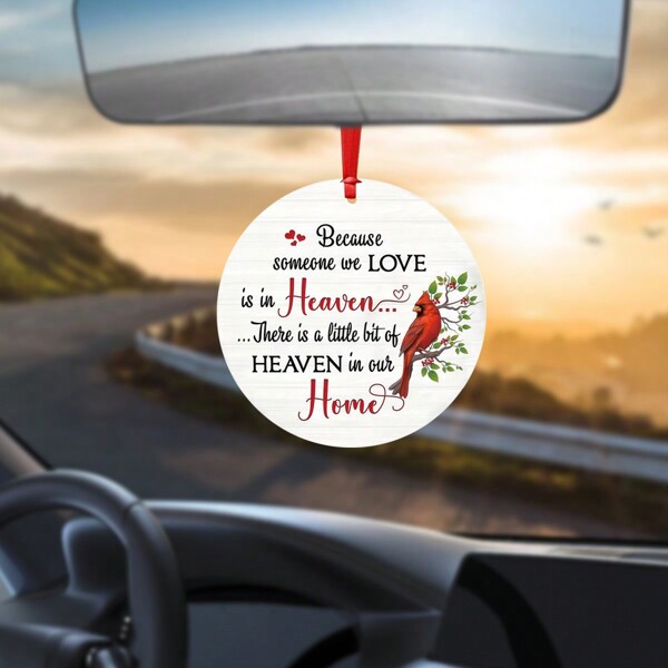 1pc, Ornaments, Winter Snow Red Bird Ornaments, Acrylic Hanging Accessories Ornaments Memorial Decoration, Scene Decor, Room Decor, Home Decor, Holiday Party Decor, Decor