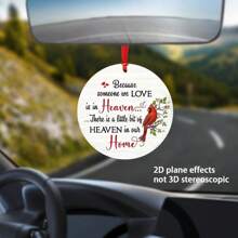 1pc, Ornaments, Winter Snow Red Bird Ornaments, Acrylic Hanging Accessories Ornaments Memorial Decoration, Scene Decor, Room Decor, Home Decor, Holiday Party Decor, Decor