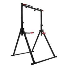 RAINAUT Multi-Function Power Tower Dip Station - Classic Style Home Gym Fitness Equipment, Foldable Pull-Up Bar, Adjustable Height, Strength Training Workout Station, No Assembly Required, Max Load 440.9lbs - Black - View 5