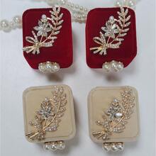 1PC Wedding Exchange Ring Box Exquisite Creative Forest Red Retro Proposal Groom And Groom Wedding Pair Ring Box Jewelry Box Gifts Confession Ring Box, Suitable For Christmas, Birthday Gifts,Wedding Ring Holder Ring Box For Wedding Proposal Engagement Ring Boxes For Multiple Ring Boxes Back To School