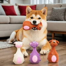 Dogs Grind Their Teeth, Clean Their Teeth, Relieve Boredom, Endure Biting, Fun Cartoon Animal Latex Sound Toys - Multicolor - View 1