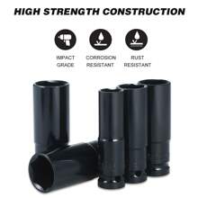 20tlg 1/2" Schlagschrauber Nüsse Set 8-32 MM Sechskant Kraft Steckschlüssel Nuss - 20 Stück grüne Box - Übersicht 2