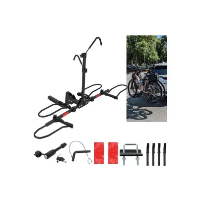 2 Inch Bike Rack,Tow Hitch Bike Rack 2 Bike,Heavy Duty Car Bicycle Racks For Trailer Hitch Car SUV Truck,E Bike Rack With Straps,Key Lockset,Hitch Tightener, Reflective Tape,2 Bike Car Carrier