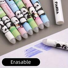 Set di 8 penne cancellabili creative da 0,5 mm con design di astronauta, animale, panda, unicorno, con inchiostro blu, anima cancellabile, manico lavabile, forniture per ufficio e articoli di cartoleria per il ritorno a scuola