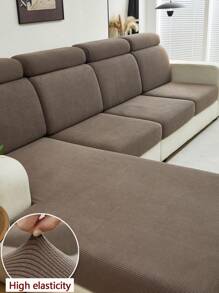 1PC Sofa Slipcover Jacquard Striped Sofa Cushion Cover, Modern And Simple Sofa Covers, Elastic, Dustproof And Anti Slip, Suitable For Living Rooms, Dining Rooms, Homes, And All Seasons