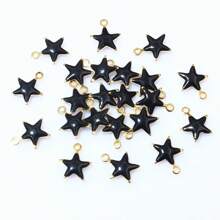 20pcs 8.5x7mm Enamel Small Star Charms Pendant Stainless Steel DIY Jewelry Making Accessories Findings For Bracelet Earrings