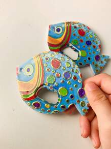 1pc Cute Goldfish Embossed 3D Fridge Magnet & Bottle Opener, Large Size, Home Decor, Daily Use And Holiday Gift Birthday Gifts Graduation